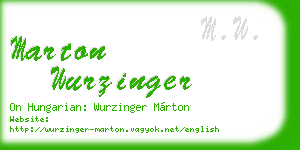 marton wurzinger business card